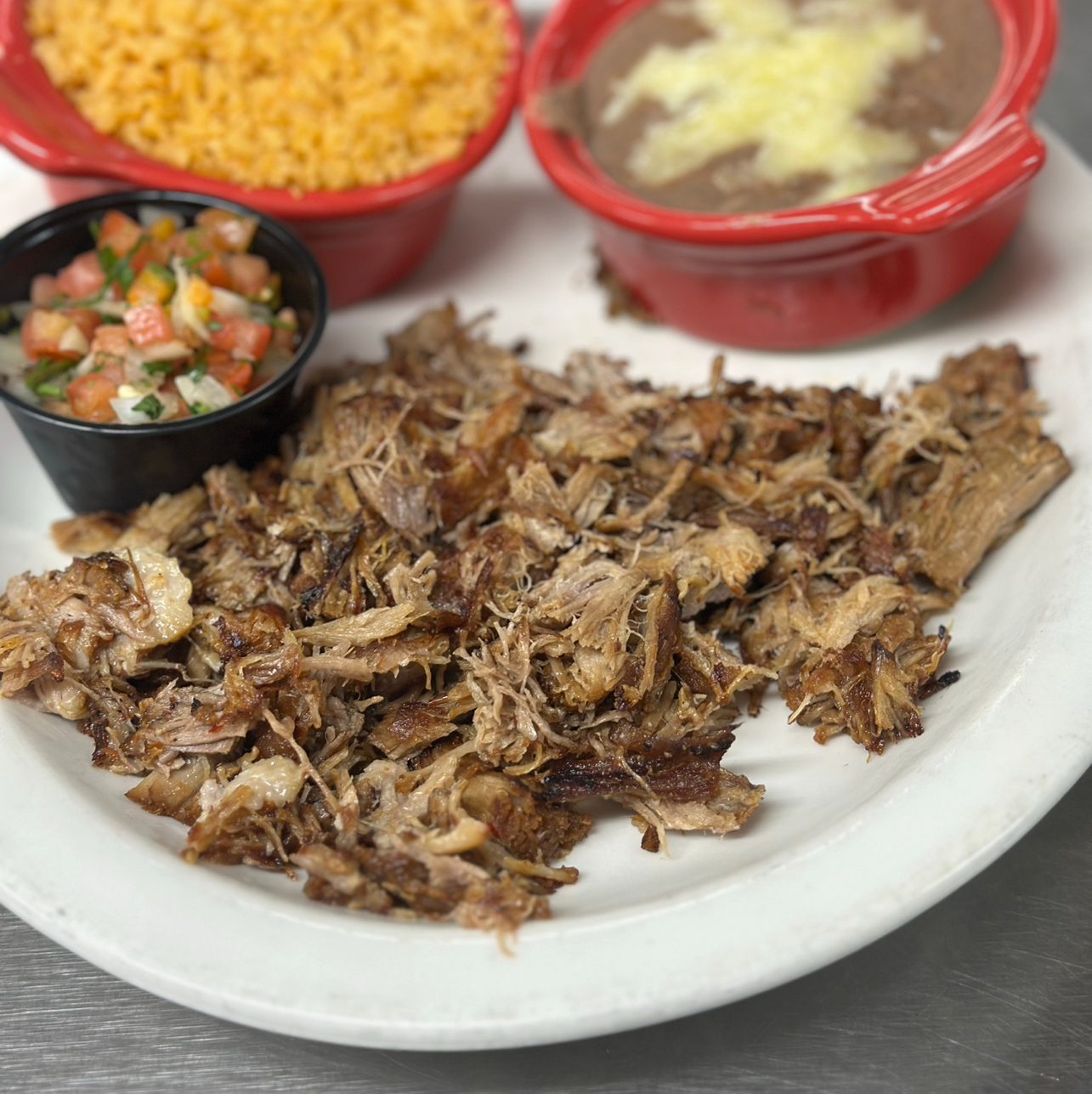Carnitas Plate.