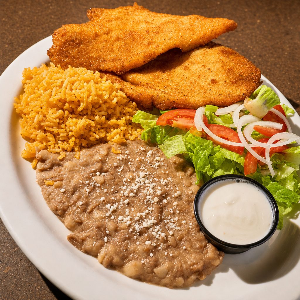 Pollo Milanesa Plate.