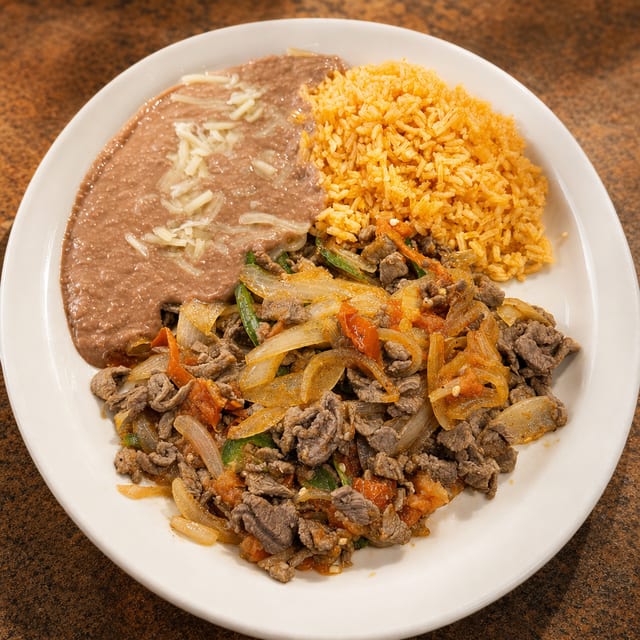 Bistek a la Mexicana Plate.